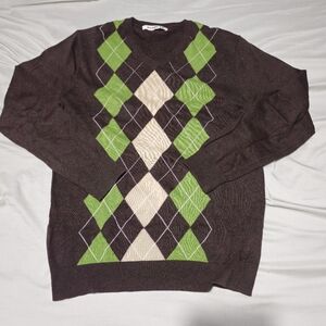 Old Navy Argyle Sweater MEDIUM